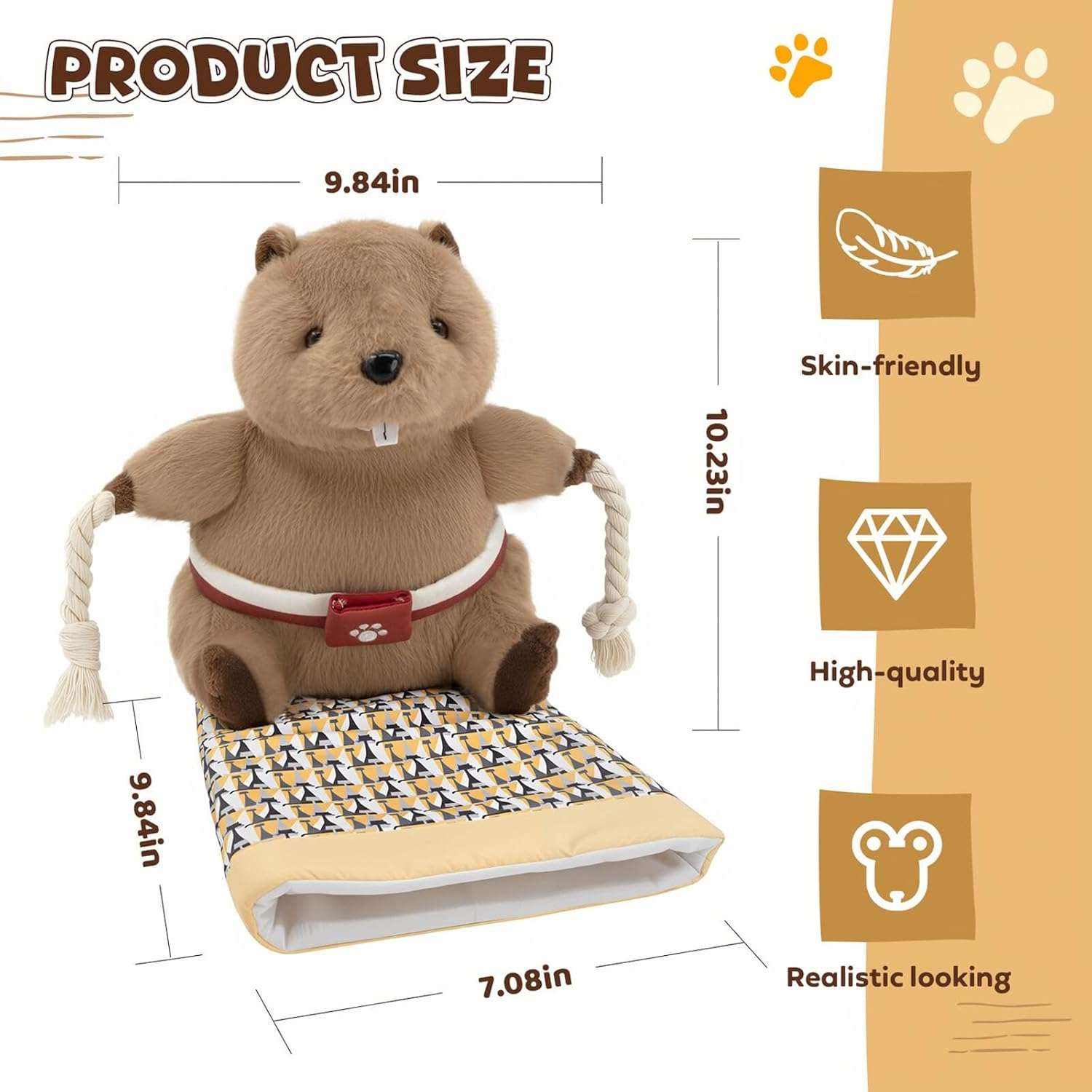 guante protector de lucha para gatos con diseño de marioneta y acolchado resistente para juego interactivo