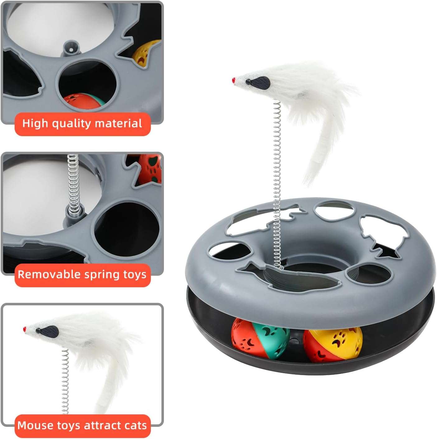 tunel interactivo gatos pista bolas 117 centimetros plegable forma s ideal para interior en chile