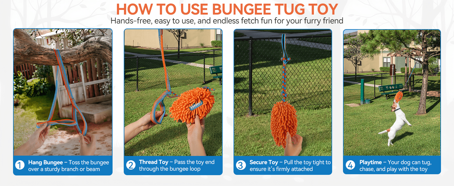 juguete colgante para perros cuerda elastica 238 centimetros ideal para jugar al aire libre en chile