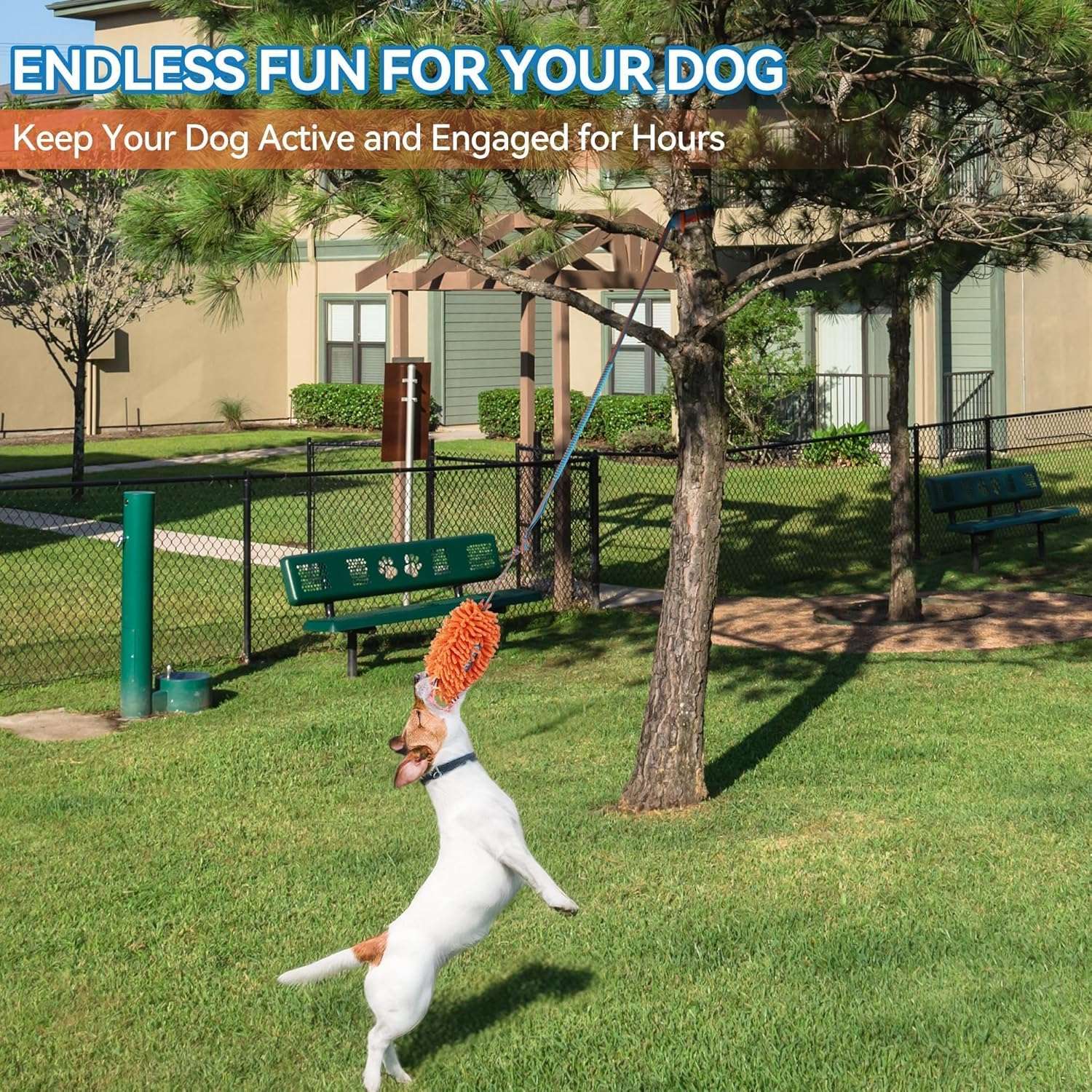 juguete colgante para perros cuerda elastica 238 centimetros ideal para jugar al aire libre en chile