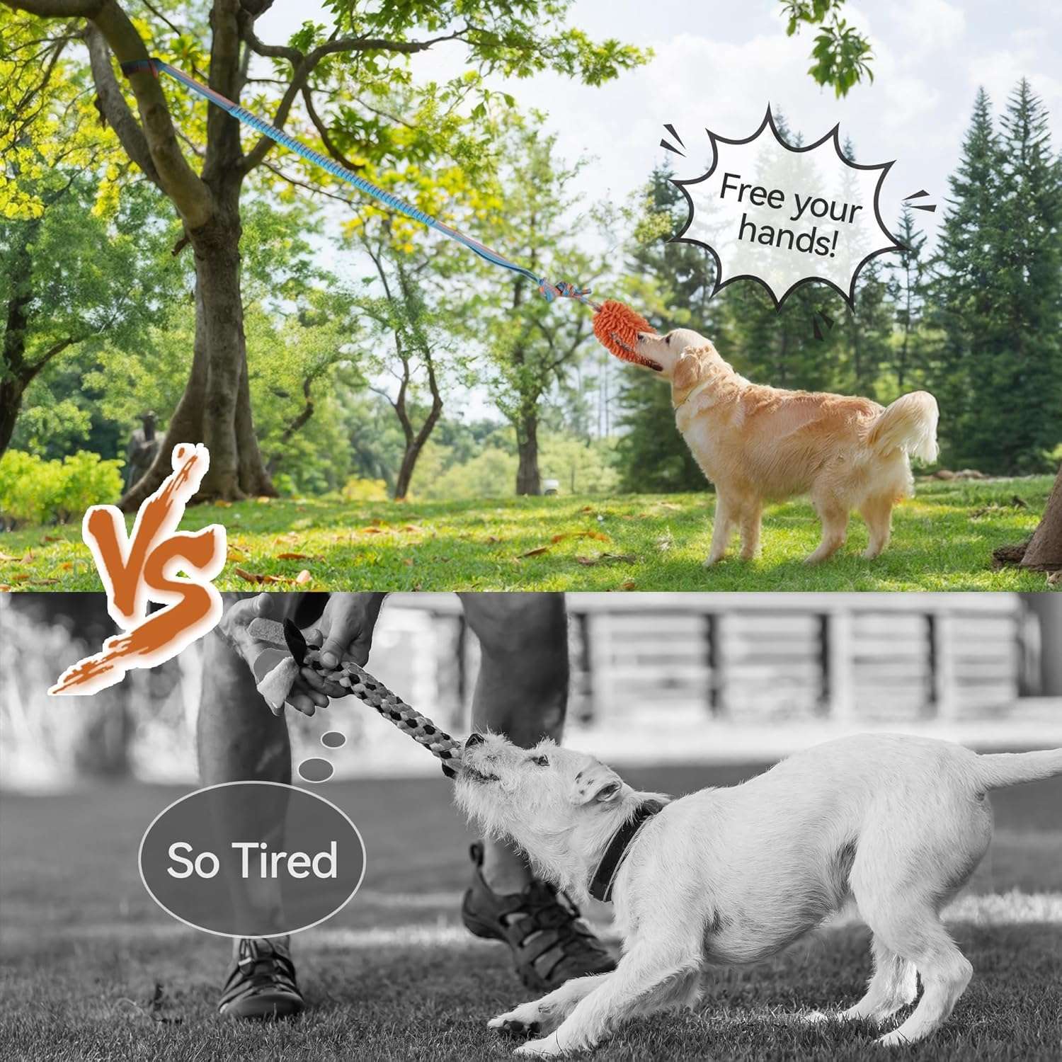 juguete colgante para perros cuerda elastica 238 centimetros ideal para jugar al aire libre en chile