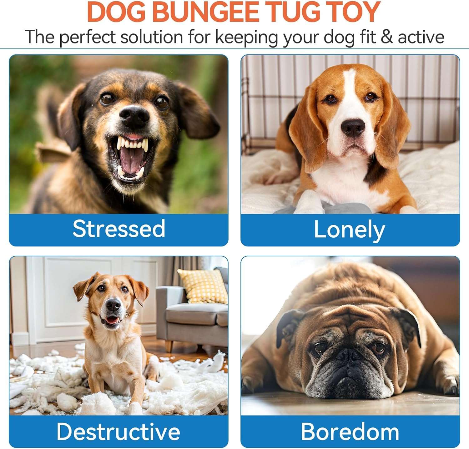 juguete colgante para perros cuerda elastica 238 centimetros ideal para jugar al aire libre en chile