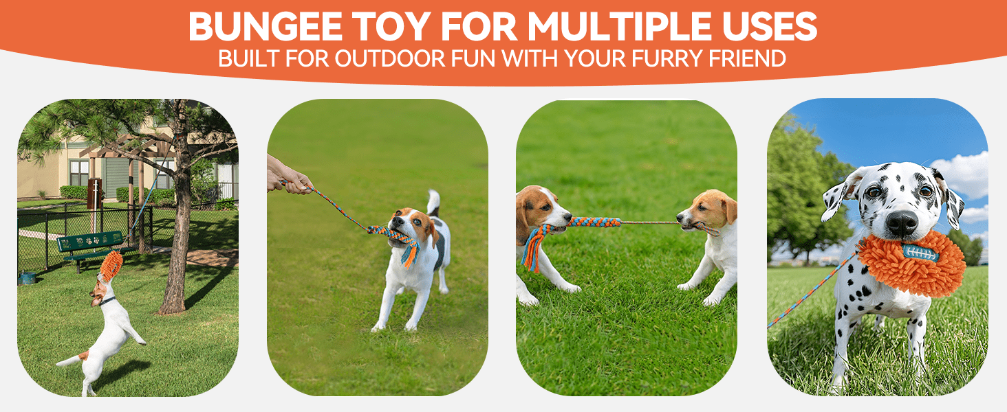 juguete colgante para perros cuerda elastica 238 centimetros ideal para jugar al aire libre en chile