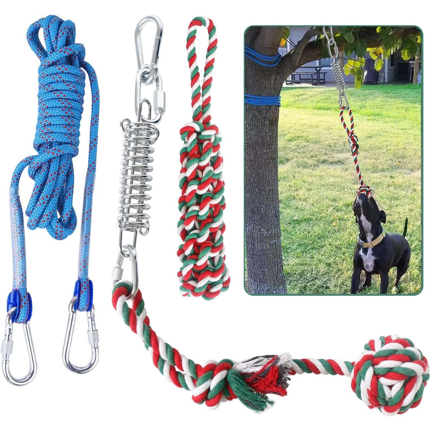 juguete interactivo perros exterior tira y afloja cuerda elastica masticadores agresivos ideal para patios en chile