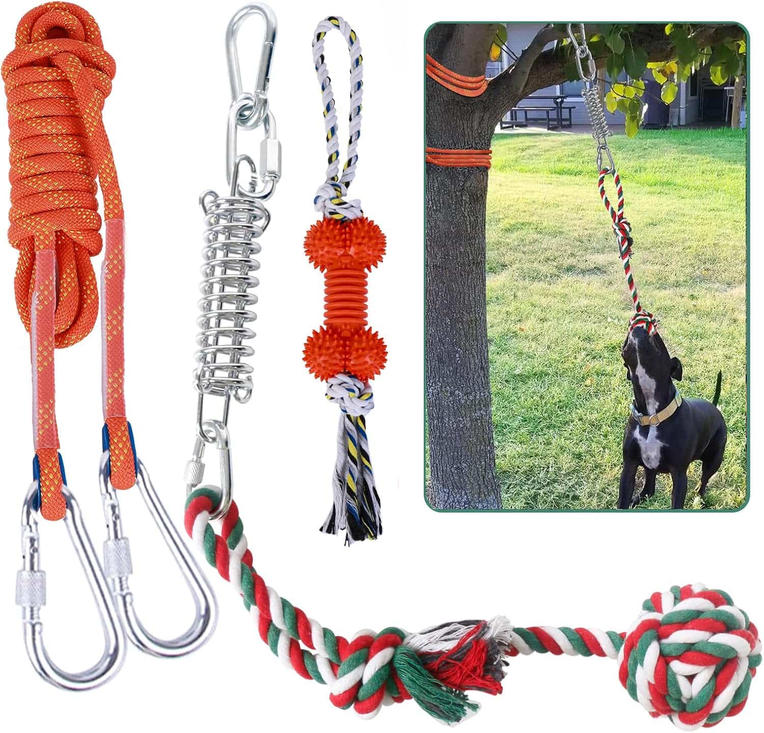 Juguete Cuerda Elastica Perros Exterior Limpieza Dental Y Ejercicio - Imagen 11