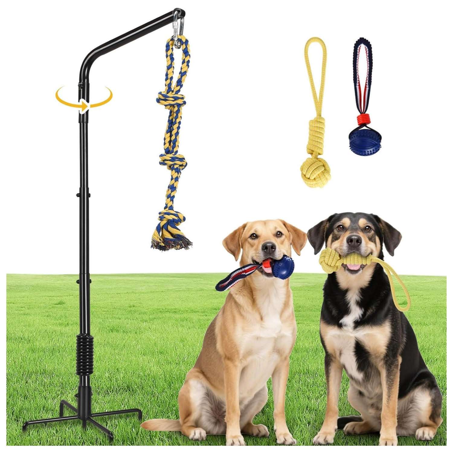 juguete interactivo perros exterior poste giratorio resorte 140 centimetros ideal para patios en chile