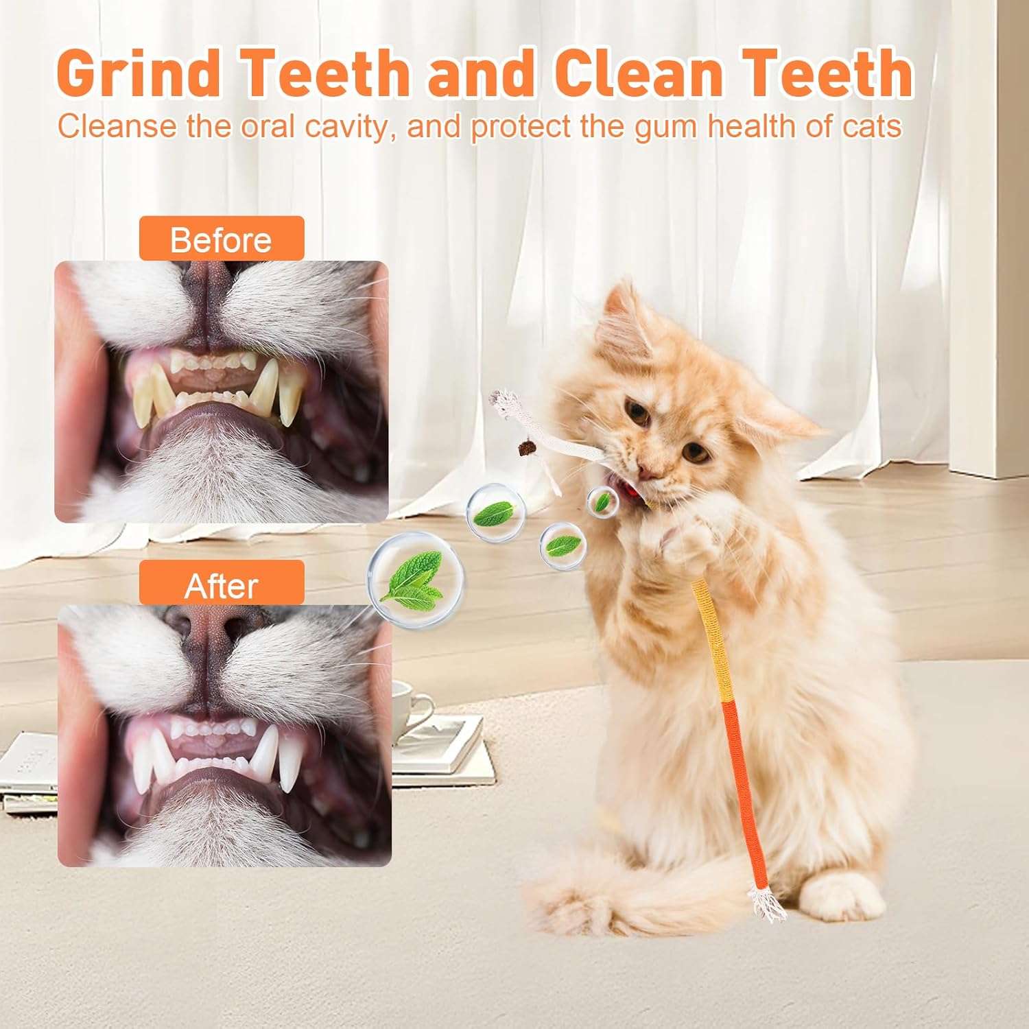 set 3 juguetes gatos cuerda sisal masticable 70 centimetros limpieza dental hierba gatera ideal para interior en chile
