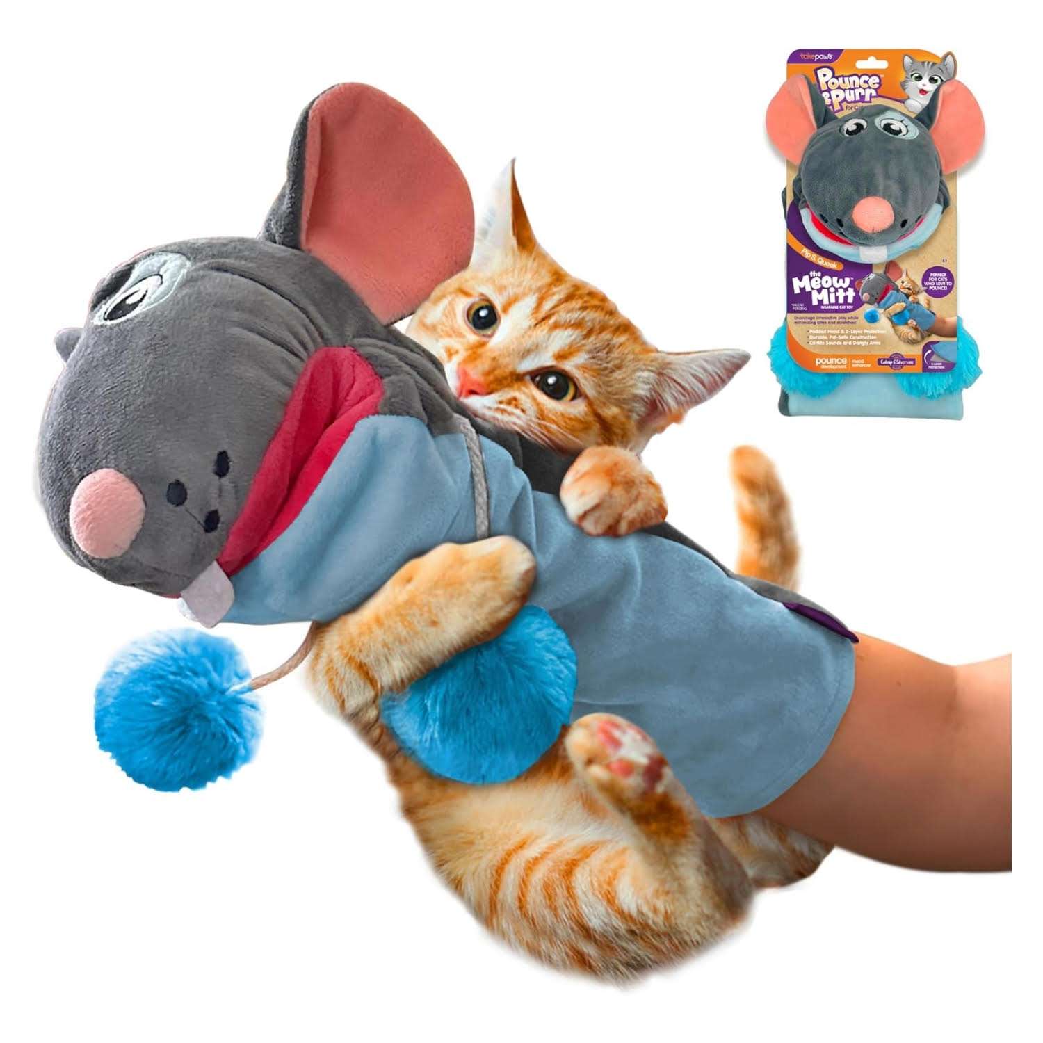 guante interactivo gatos protector manos peluche doble capa hierba gatera ideal para interior en chile