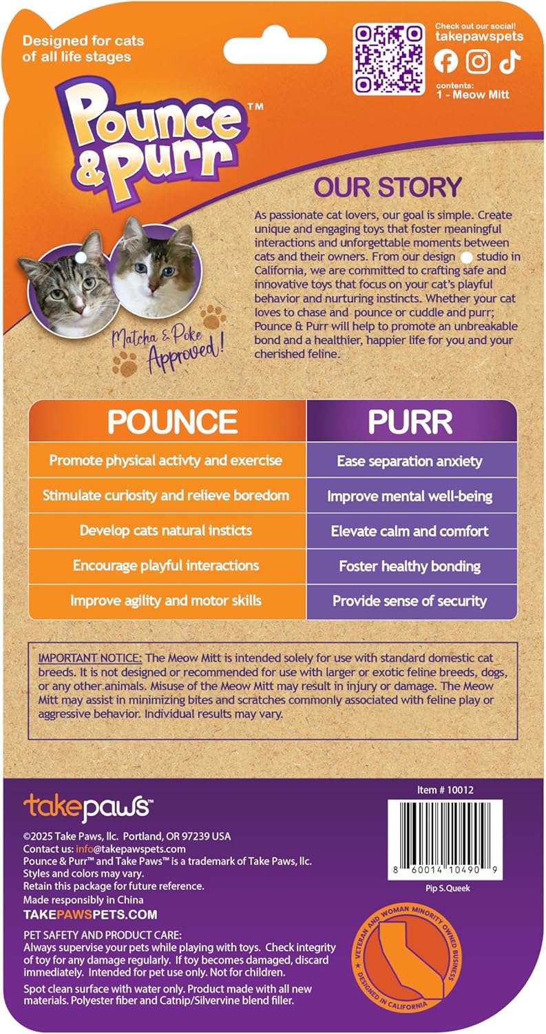 guante interactivo gatos protector manos peluche doble capa hierba gatera ideal para interior en chile