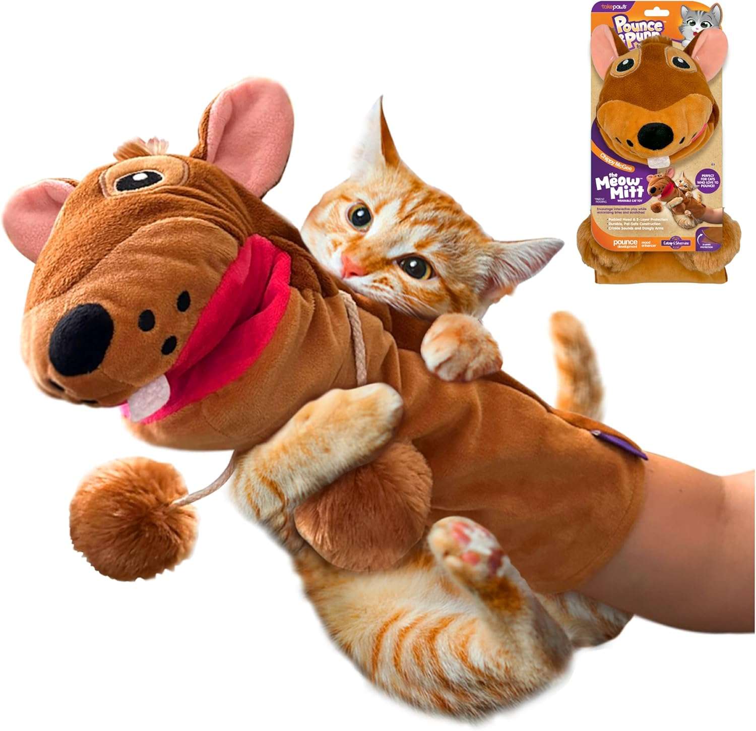 guante interactivo gatos protector manos peluche doble capa hierba gatera ideal para interior en chile