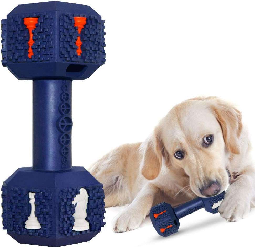 juguete masticable perros mancuerna goma resistente 249 kilos dispensador premios ideal para chile