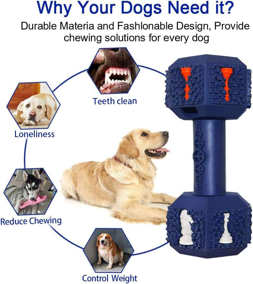 juguete masticable perros mancuerna goma resistente 249 kilos dispensador premios ideal para chile