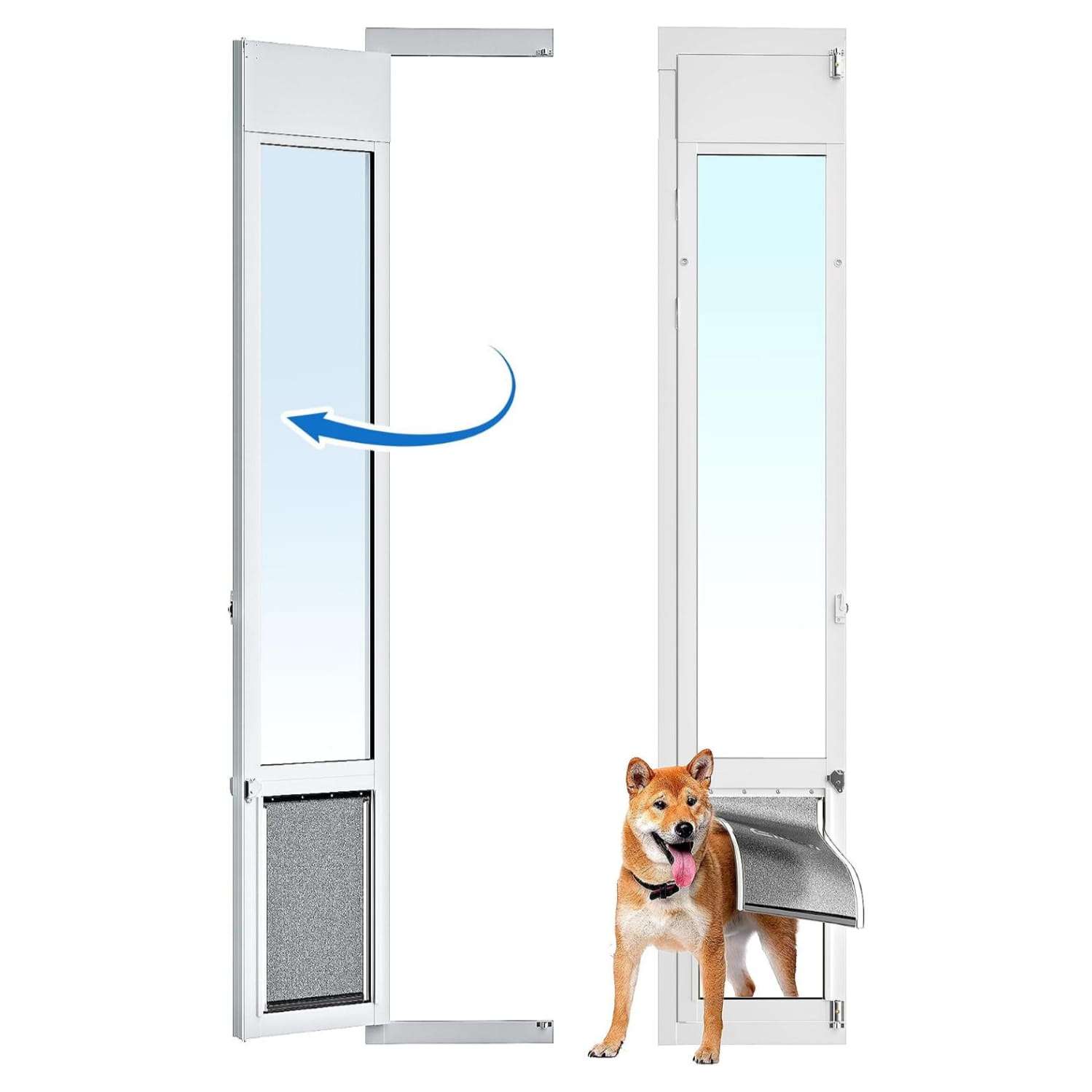Panel de aluminio ajustable para ventanal corredizo de mascotas en varias tallas para perros grandes