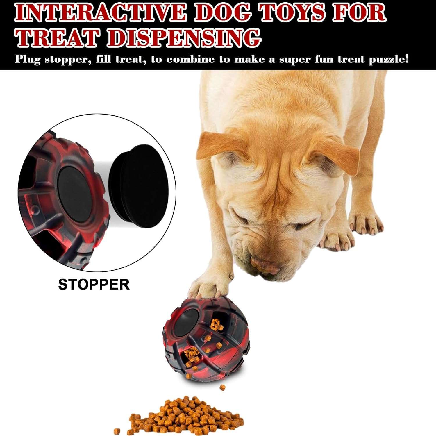 juguete interactivo dispensador golosinas congeladas perros pequeños goma comedero lento chile