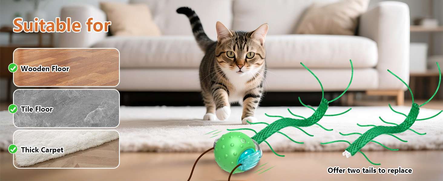 pelota interactiva gatos movimiento ciempies recargable usb sonido pajaro ideal para alfombra en chile