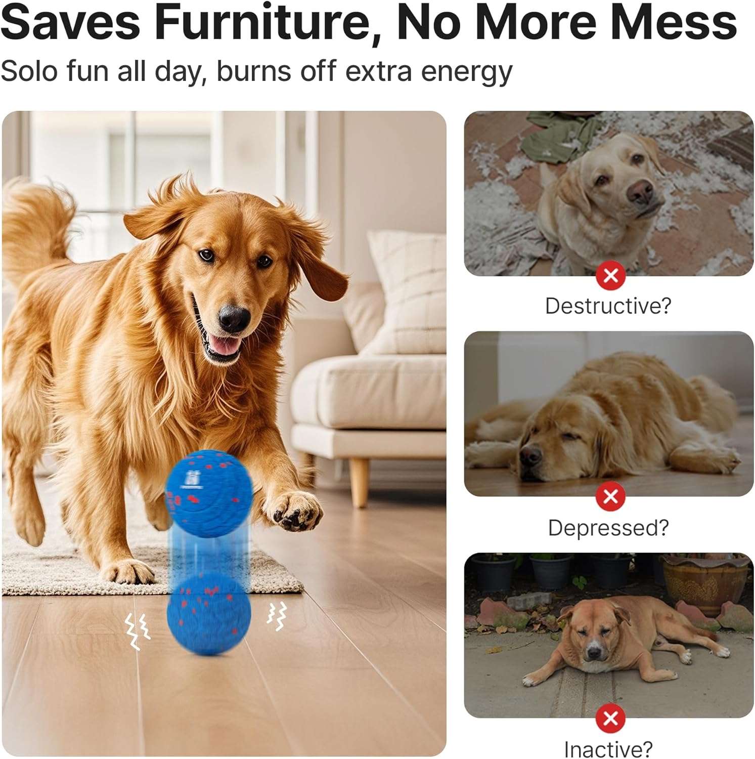 pelota interactiva automatica perros grandes rebote recargable usb 8 centimetros resistente chile