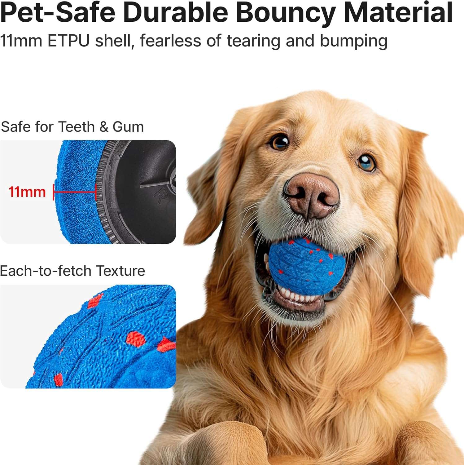 pelota interactiva automatica perros grandes rebote recargable usb 8 centimetros resistente chile