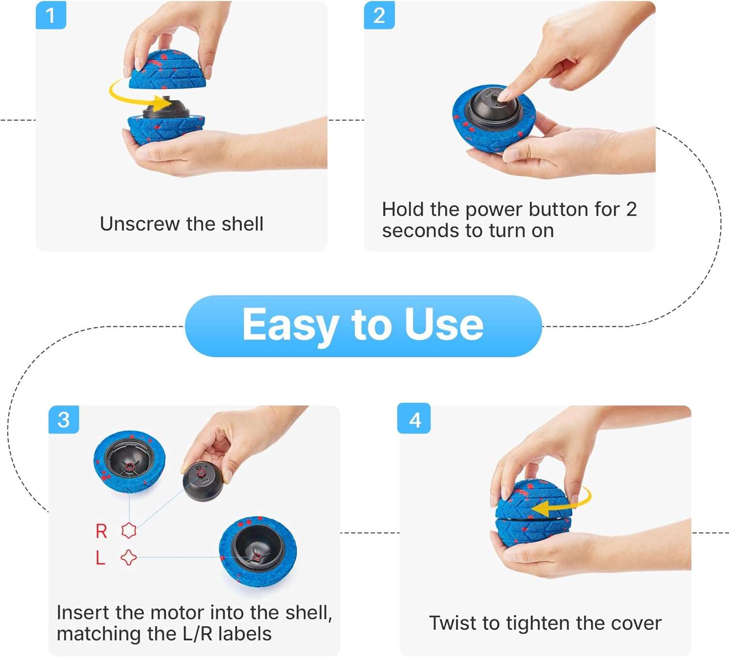 pelota interactiva automatica perros grandes rebote recargable usb 8 centimetros resistente chile