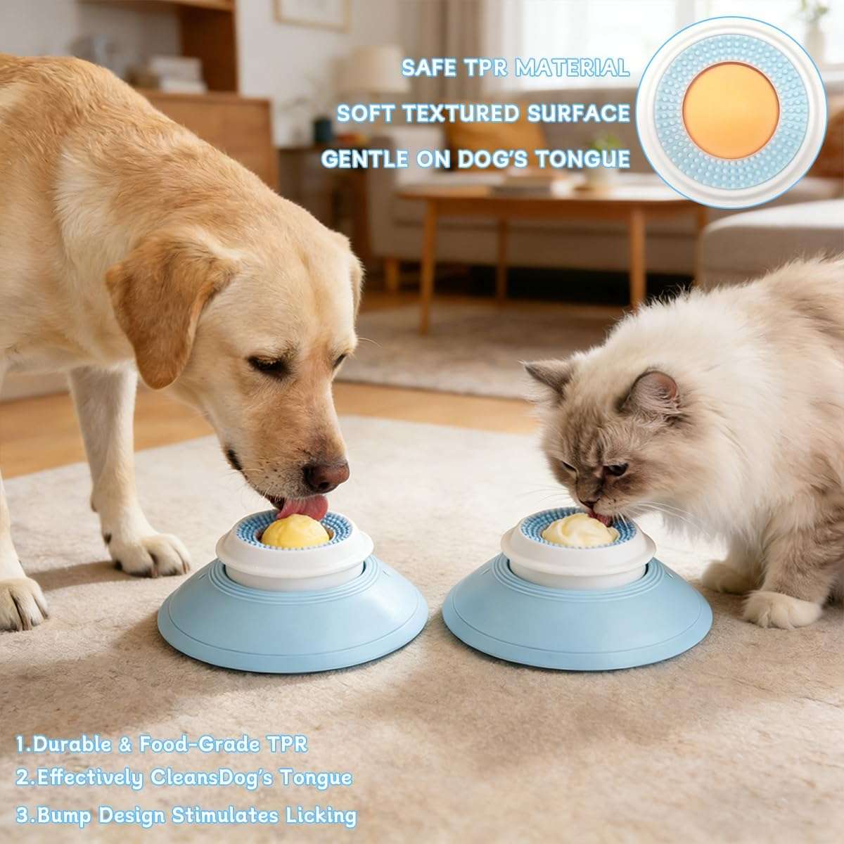 plato lamedor perro gato alimentador lento bola giratoria ventosa antideslizante chile