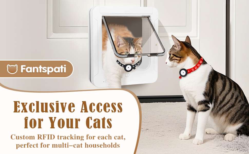 Puerta Automática con Acceso Exclusivo Sensor de Collar RFID y Apertura de 19 x 18 cm para Gatos - Imagen 8