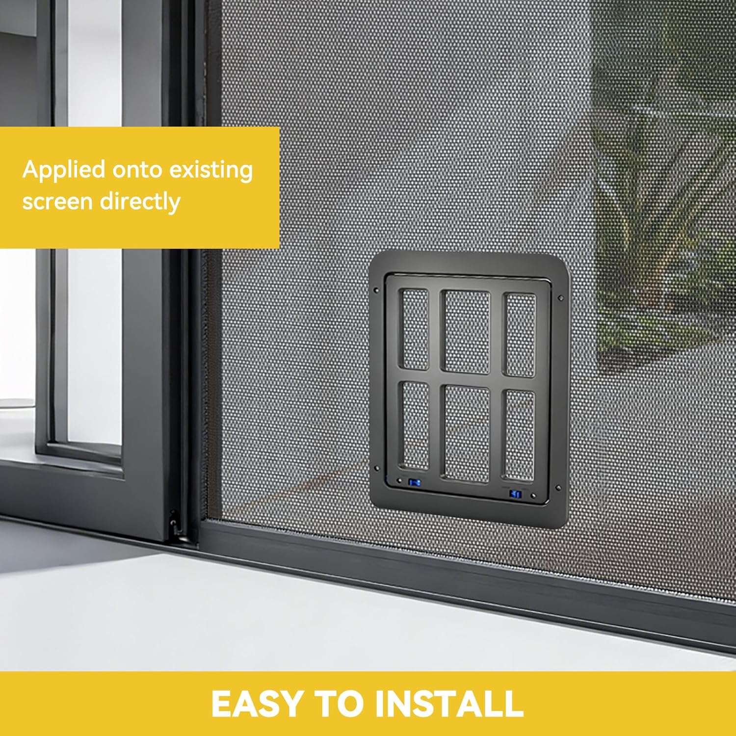 Puerta mosquitera magnetica de 34 por 44 centimetros con cerradura para perros y gatos grandes