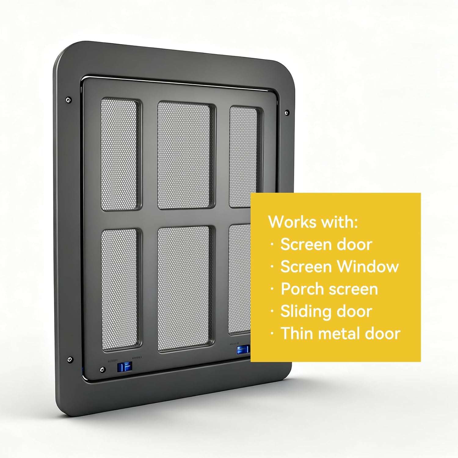 Puerta mosquitera magnetica de 34 por 44 centimetros con cerradura para perros y gatos grandes