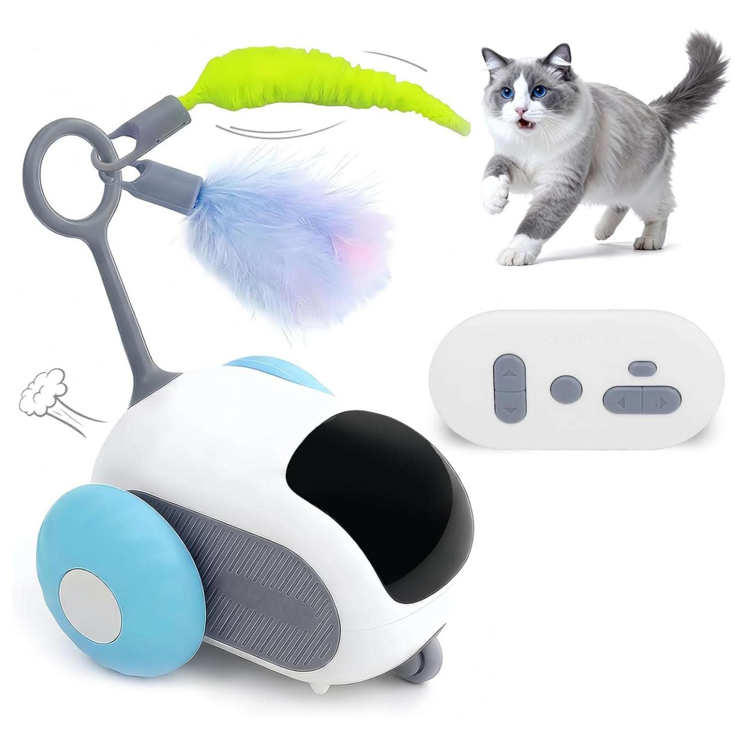 juguete interactivo gatos raton automatico recargable usb control remoto ideal para interior en chile