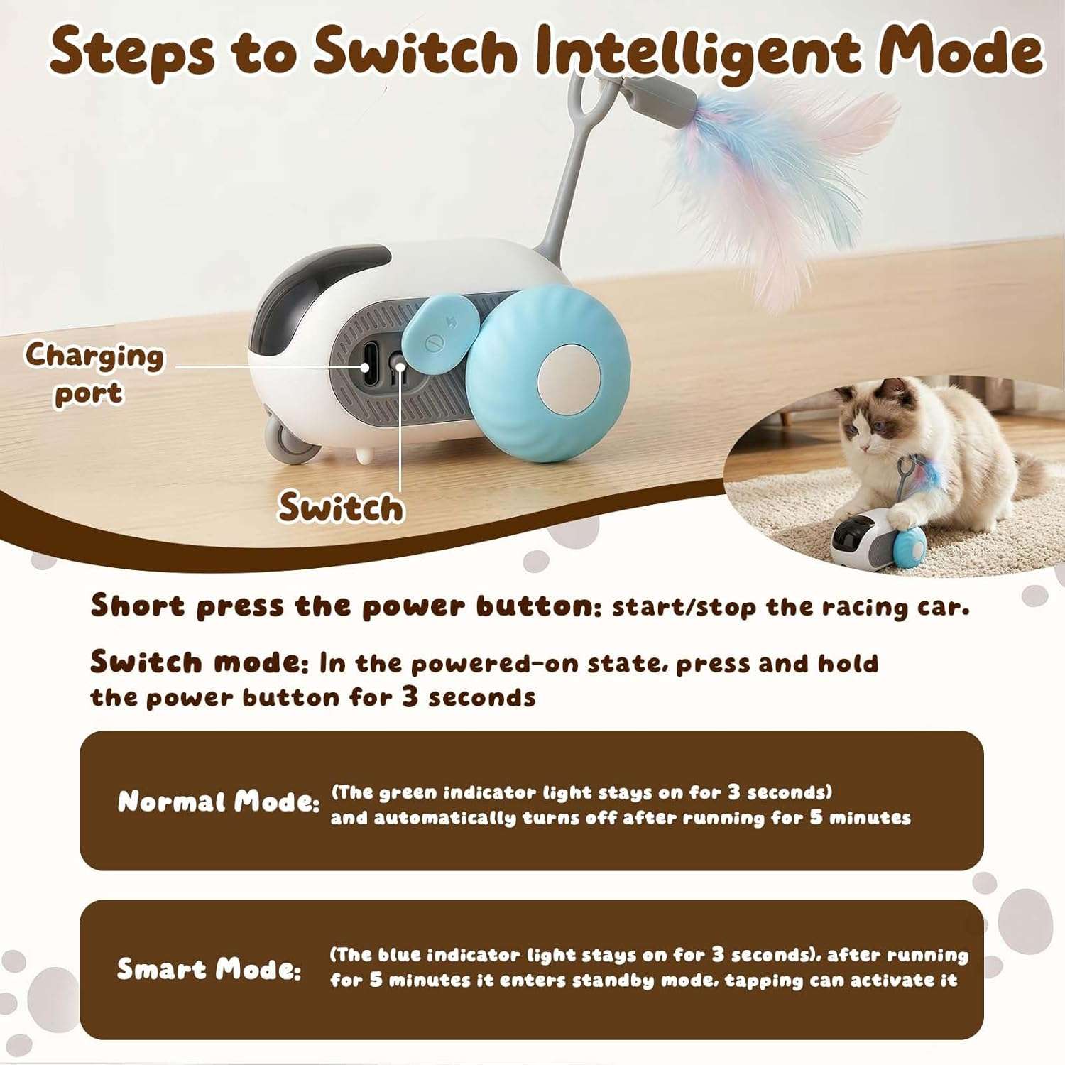 juguete interactivo gatos raton automatico recargable usb control remoto ideal para interior en chile