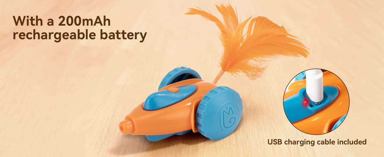 raton interactivo inteligente gatos automatico recargable 6 por 8 centimetros ideal para alfombras en chile