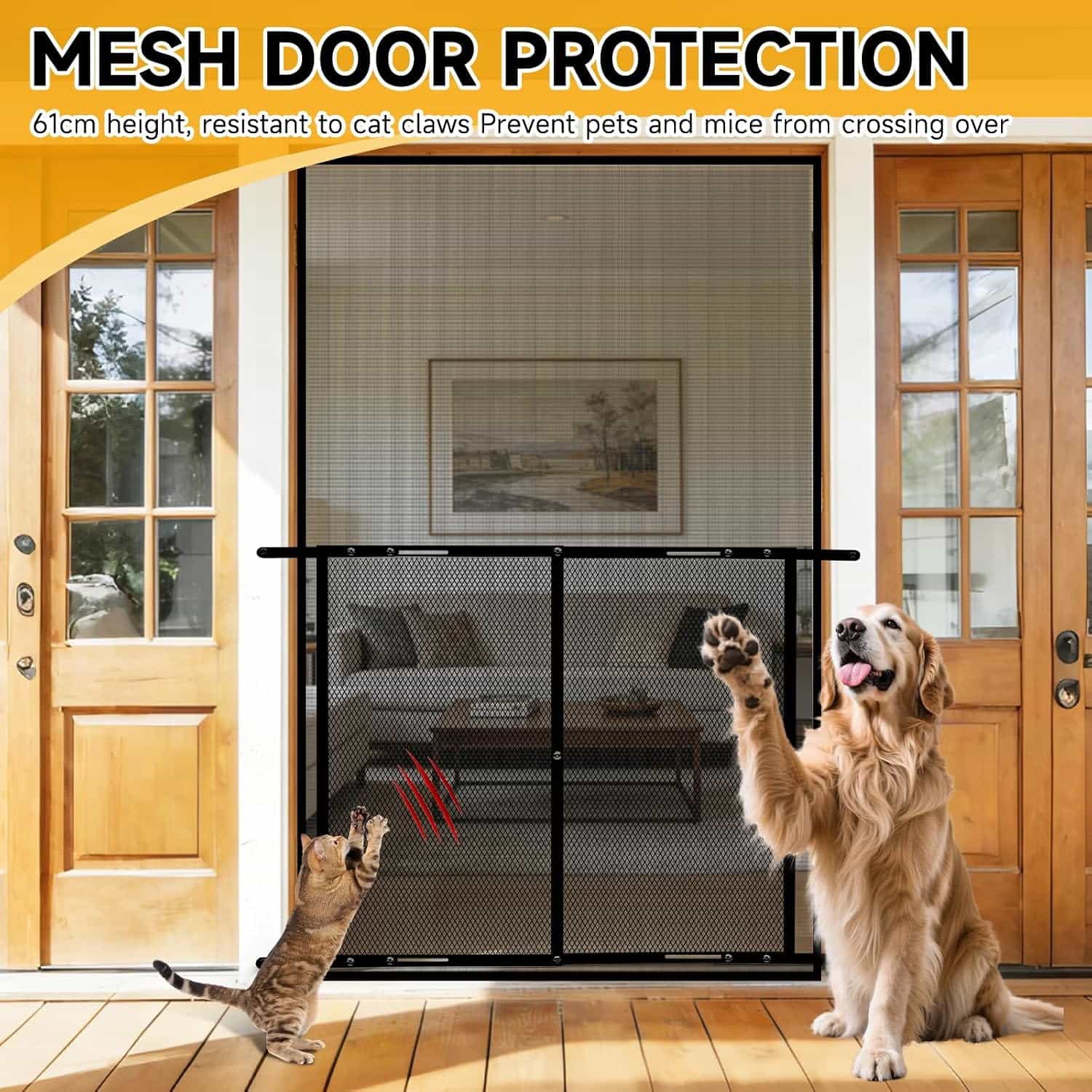 Protege la malla de tu motorhome o terraza contra los rasgunos con esta rejilla de aluminio para mascotas.
