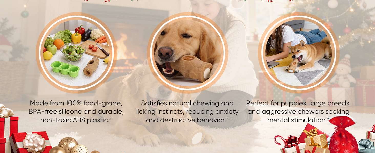 set 2 juguetes masticables perros indestructibles dispensador premios ansiedad dental ideal para chile