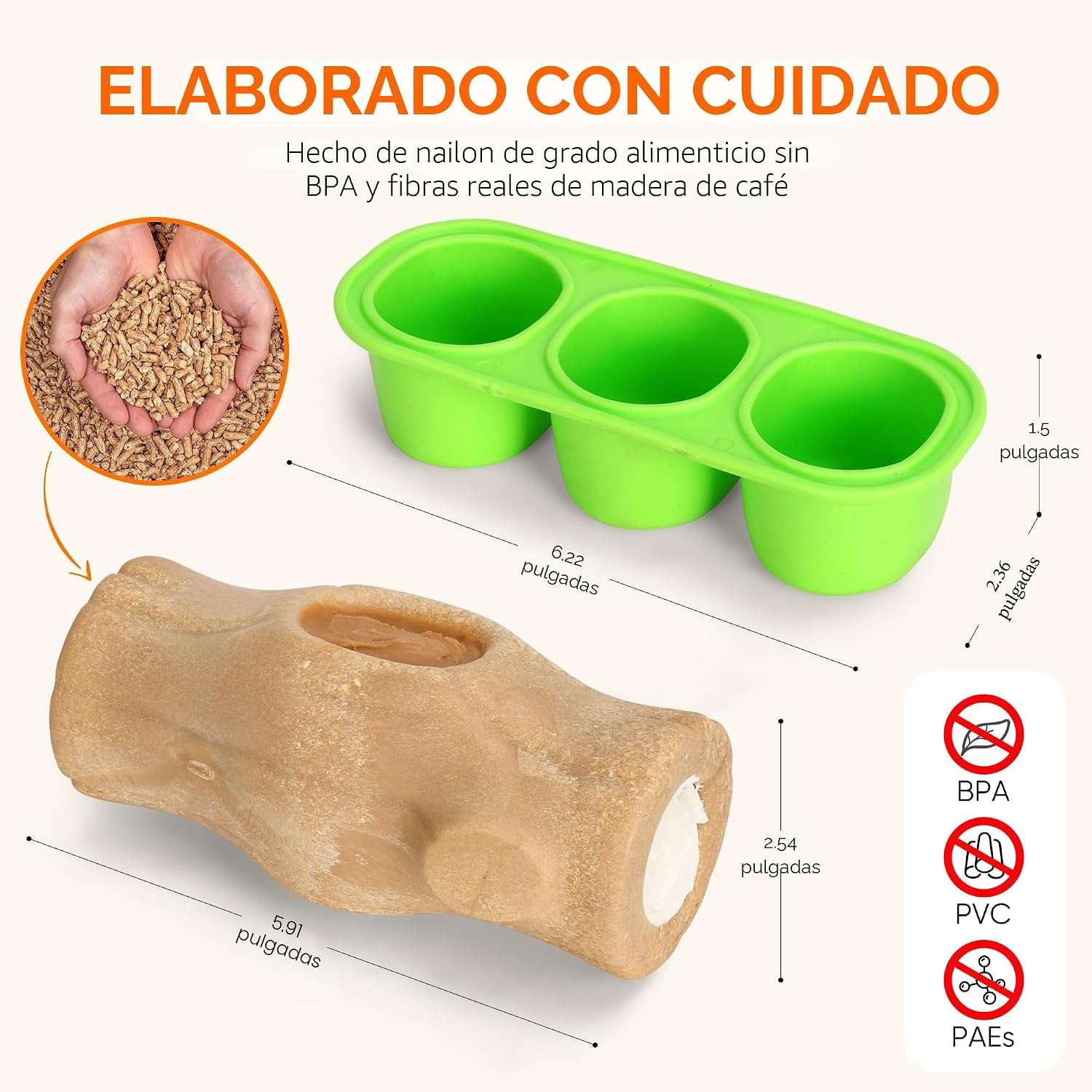 set 2 juguetes masticables perros indestructibles dispensador premios ansiedad dental ideal para chile