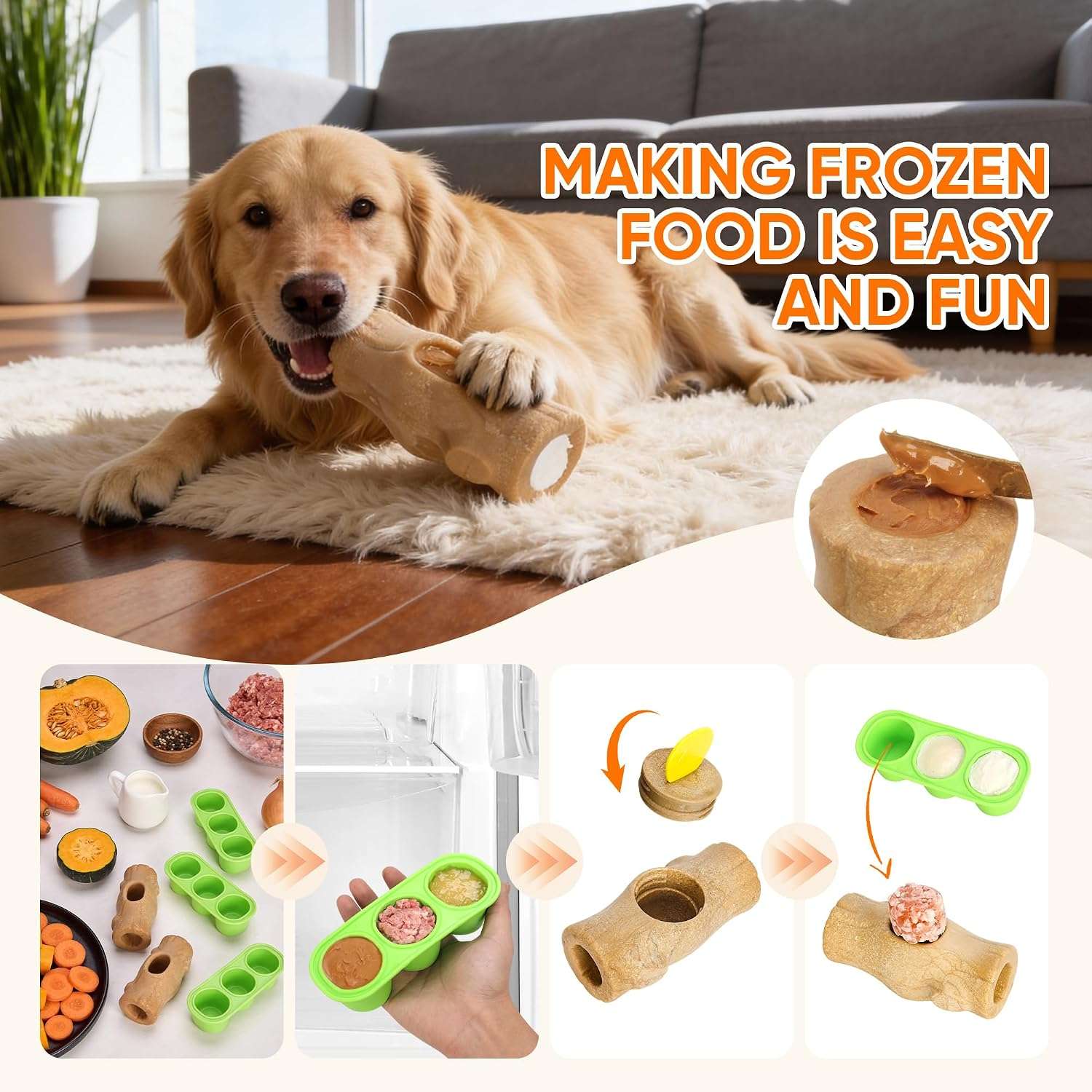 set 2 juguetes masticables perros indestructibles dispensador premios ansiedad dental ideal para chile