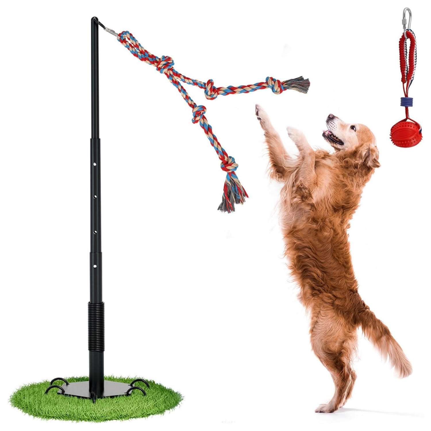 juguete interactivo perros exterior tira y afloja resorte acero 119 centimetros ideal para patios en chile