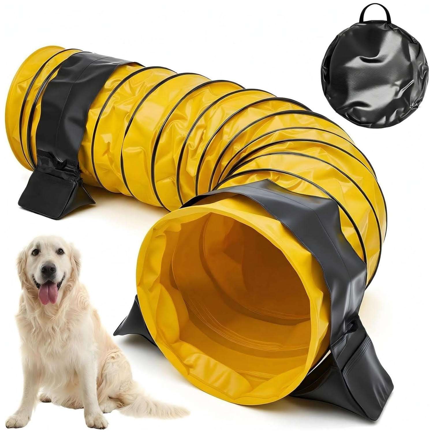tunel agilidad perros pvc 305 centimetros impermeable exterior bolsas arena ideal para patio en chile