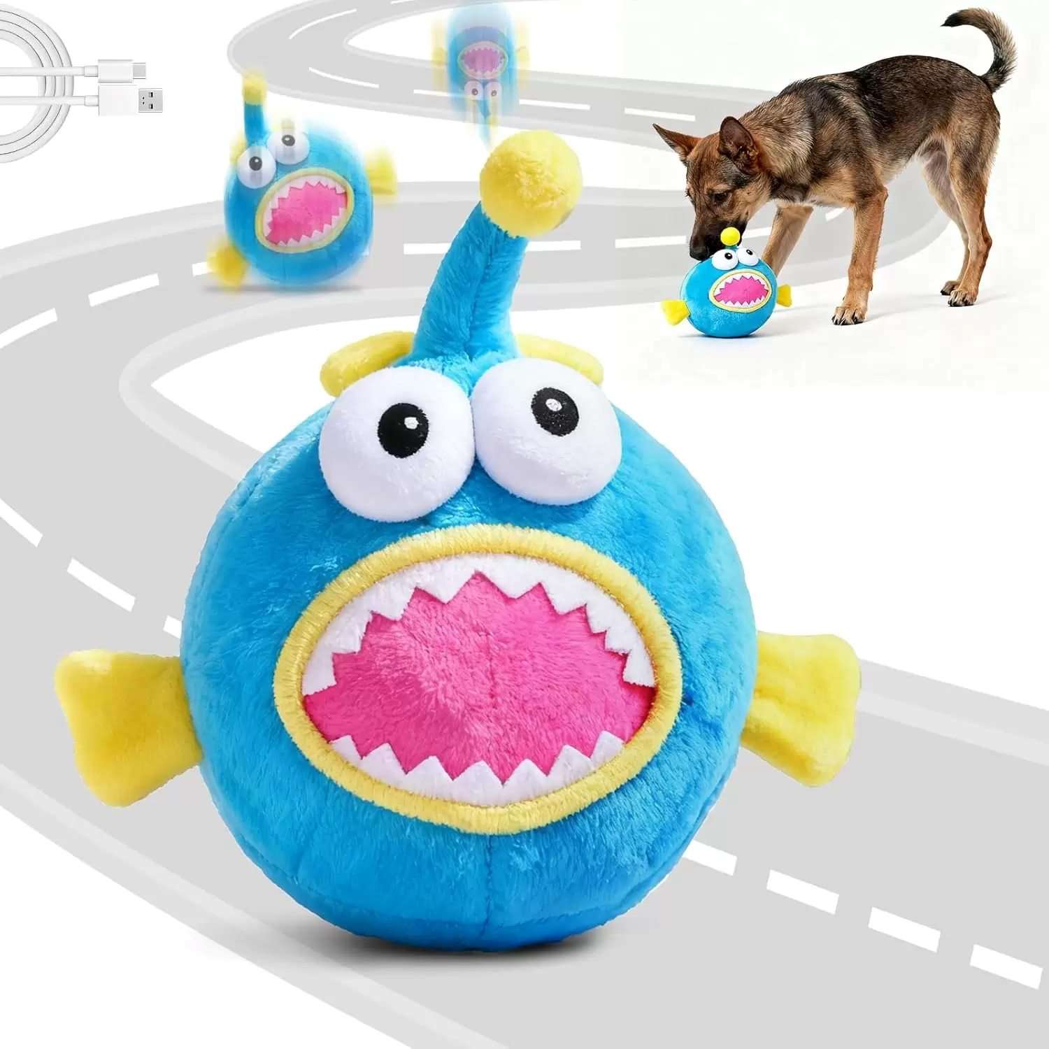 pelota juguete interactivo perros movimiento automatico recargable peluche ideal para chile
