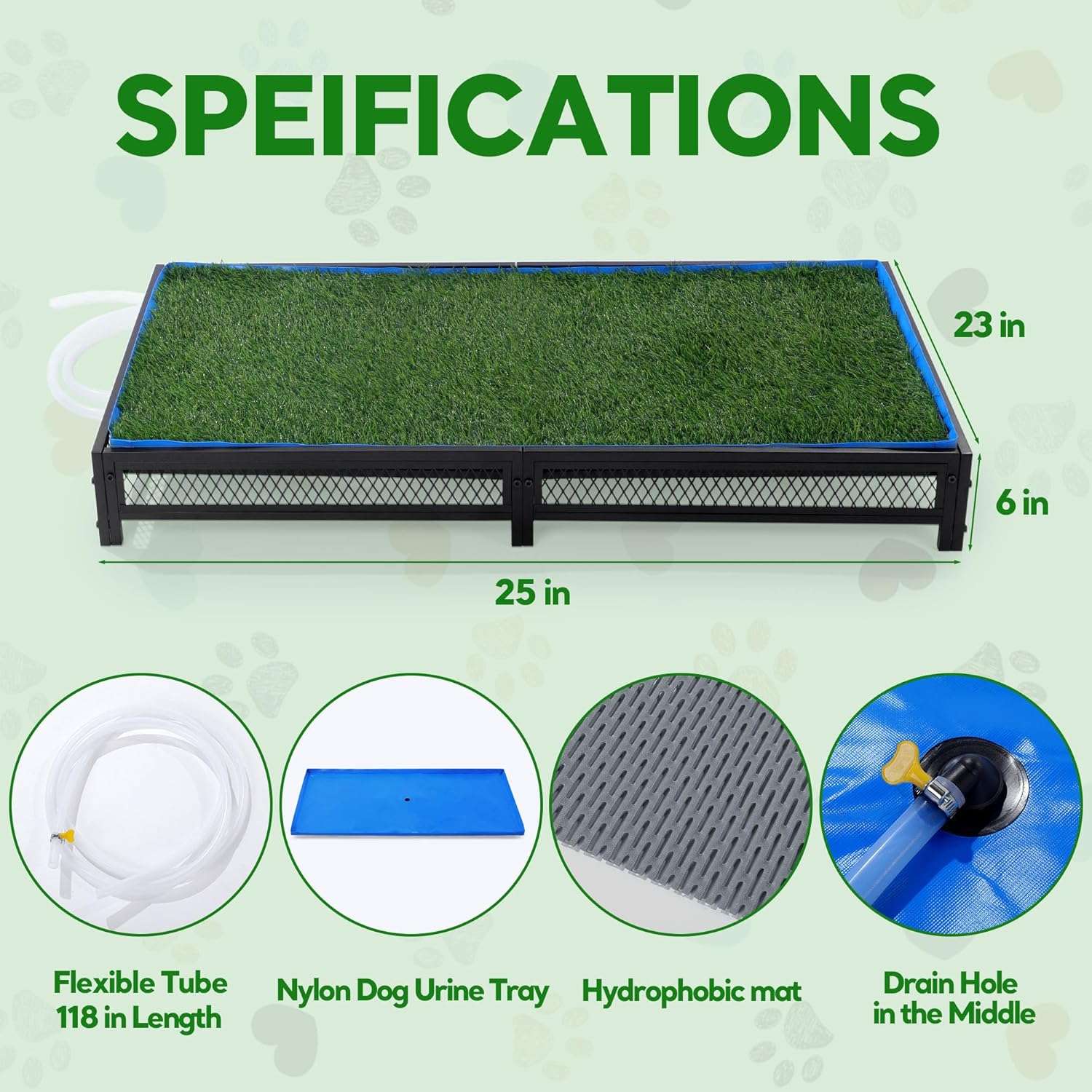 baño orinal perros pasto sintetico interior exterior drenaje manguera 64x58x15 centimetros ideal para chile