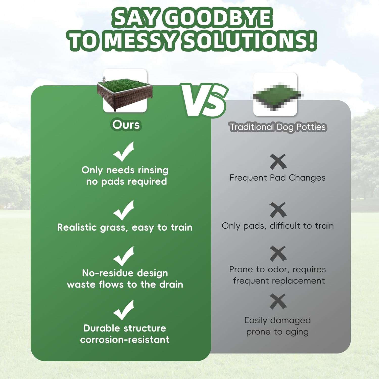 baño orinal perros pasto sintetico interior exterior drenaje 60x60x22 centimetros ideal para chile