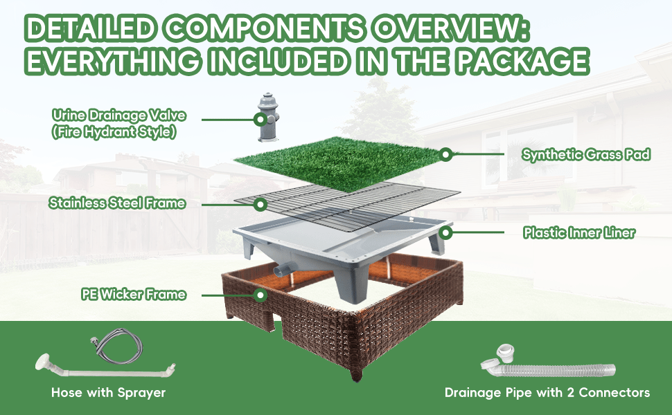baño orinal perros pasto sintetico interior exterior drenaje 60x60x22 centimetros ideal para chile