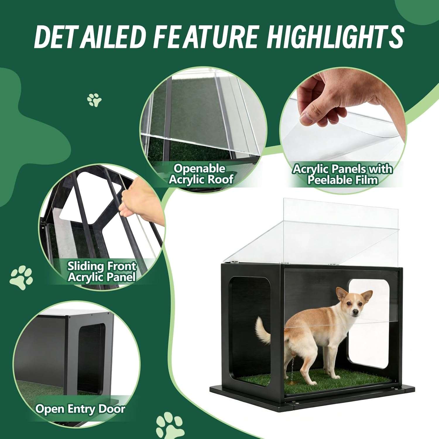 baño orinal perros interior exterior pasto sintetico paredes altas antisalpicaduras 80x56 centimetros ideal para chile