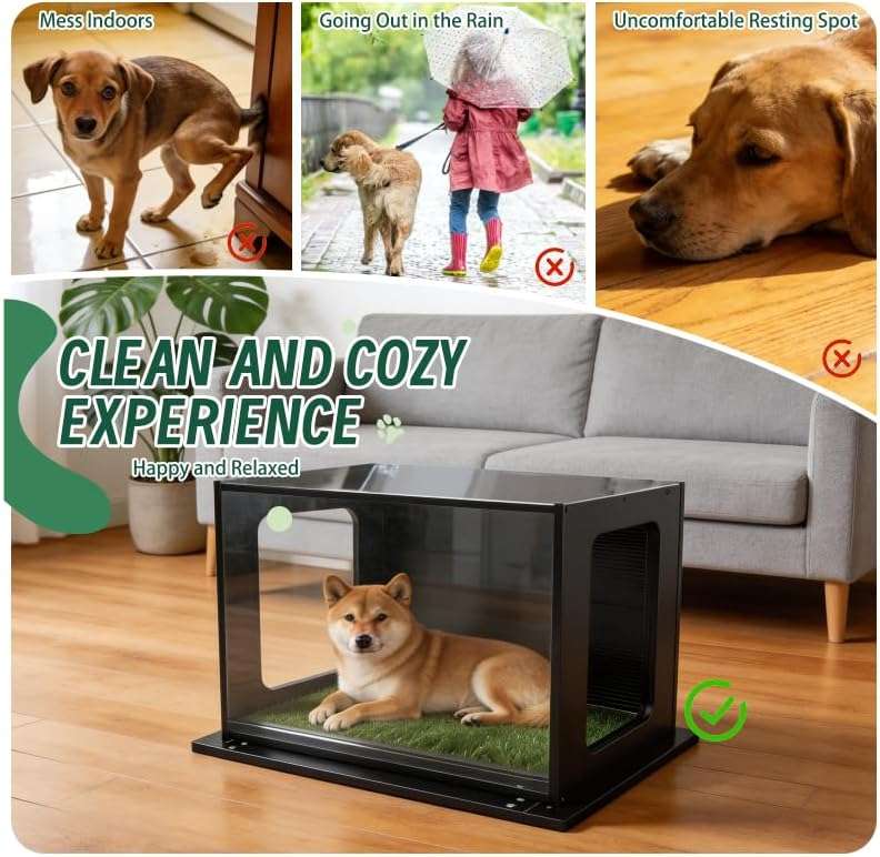 baño orinal perros interior exterior pasto sintetico paredes altas antisalpicaduras 80x56 centimetros ideal para chile