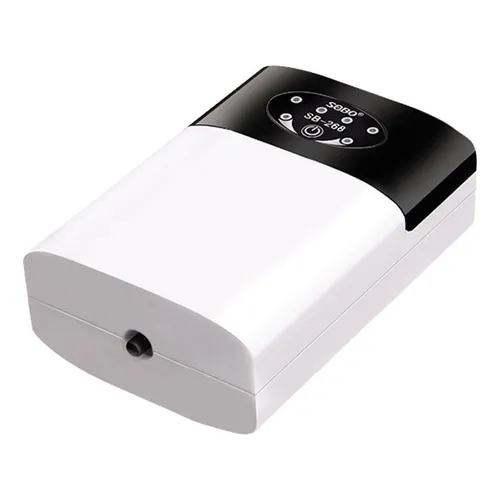 bomba de aire acuario sobo sb 168 oxigenador 3 litros hora luz led 10x5x7 centimetros ideal para chile