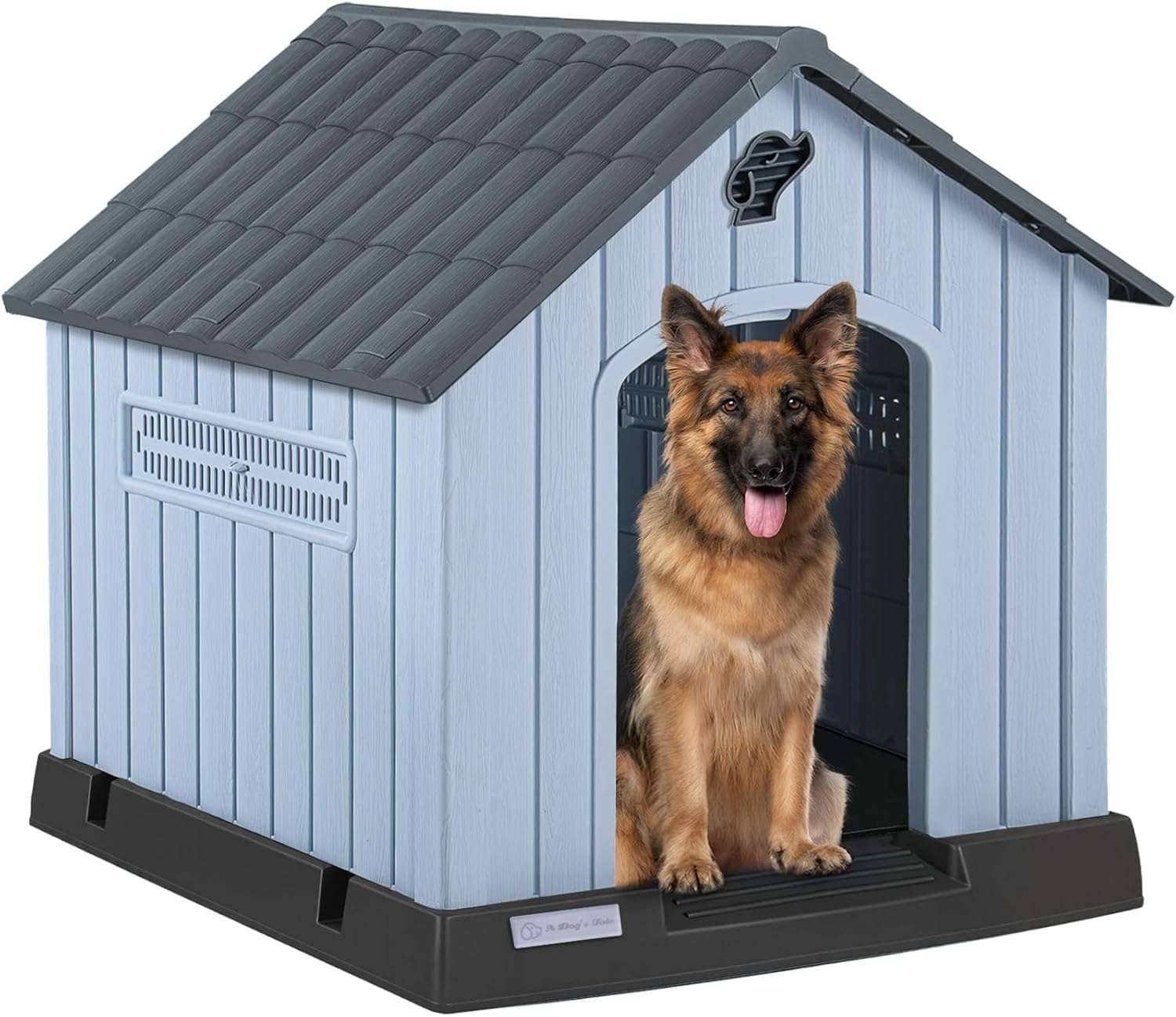 casa de plastico perros grandes exterior impermeable rejillas ocultas suelo elevado 94x102x102 centimetros ideal para chile