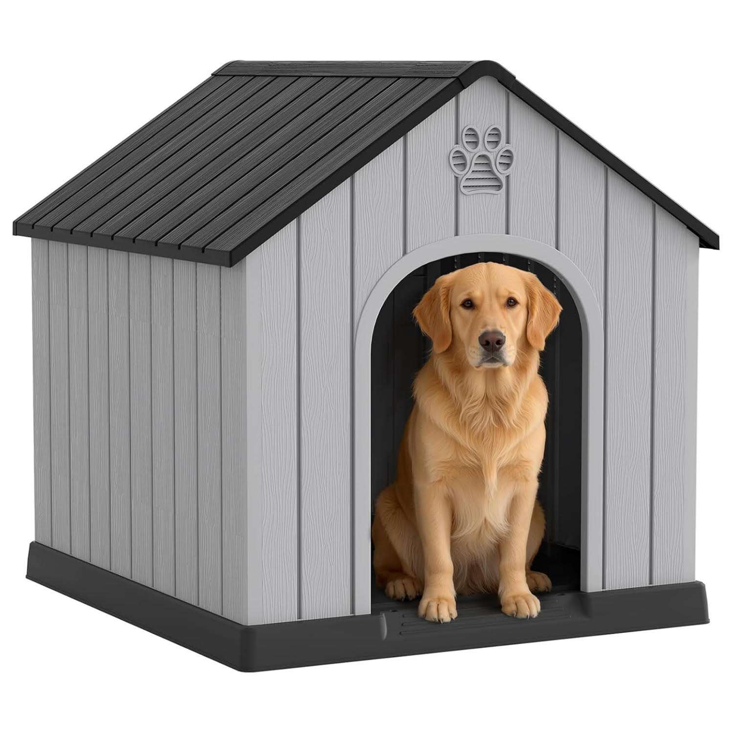 casa de plastico perros grandes exterior impermeable suelo elevado 92x97x97 centimetros ideal para chile