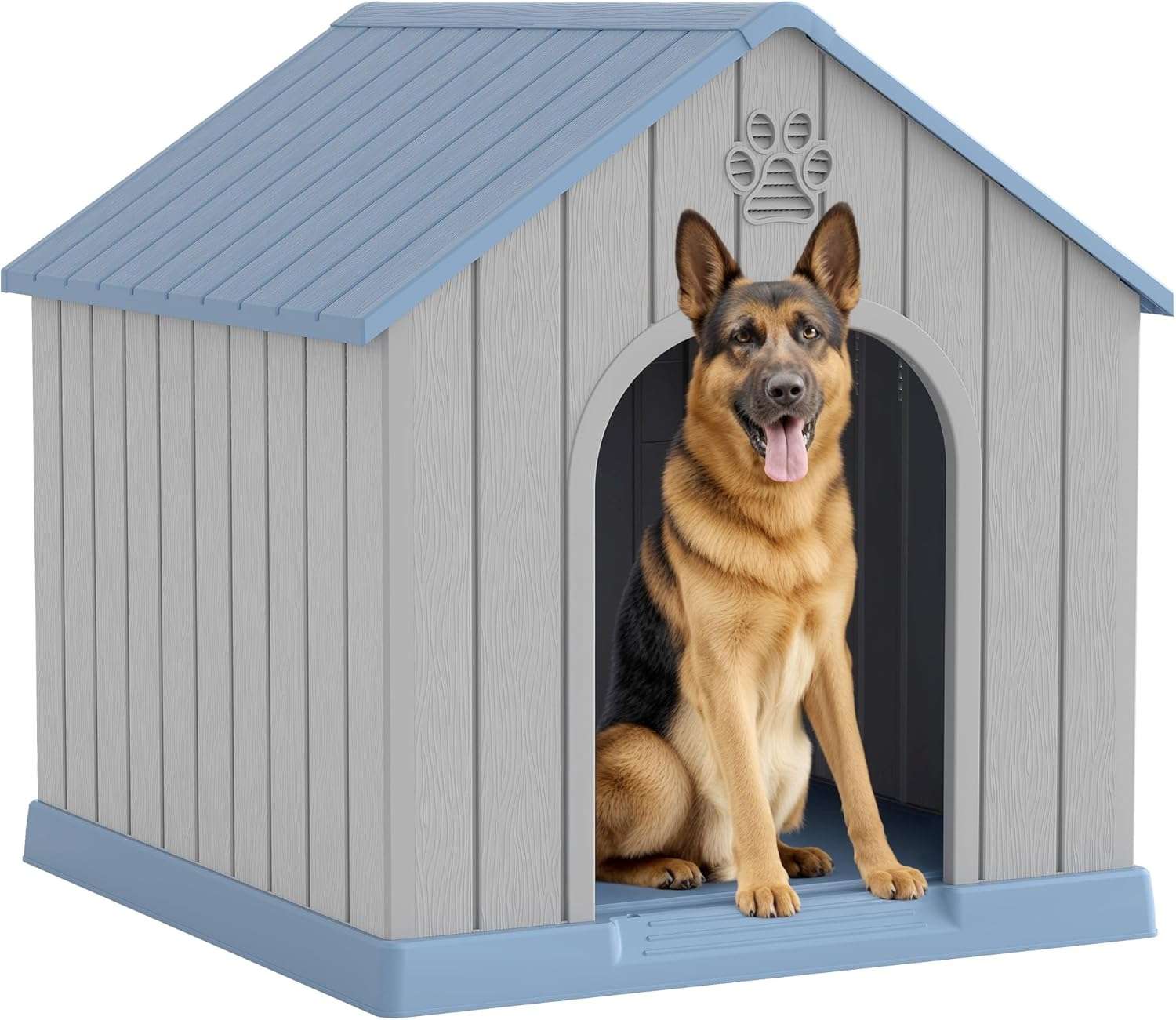 casa de plastico perros grandes exterior impermeable suelo elevado 92x97x97 centimetros ideal para chile