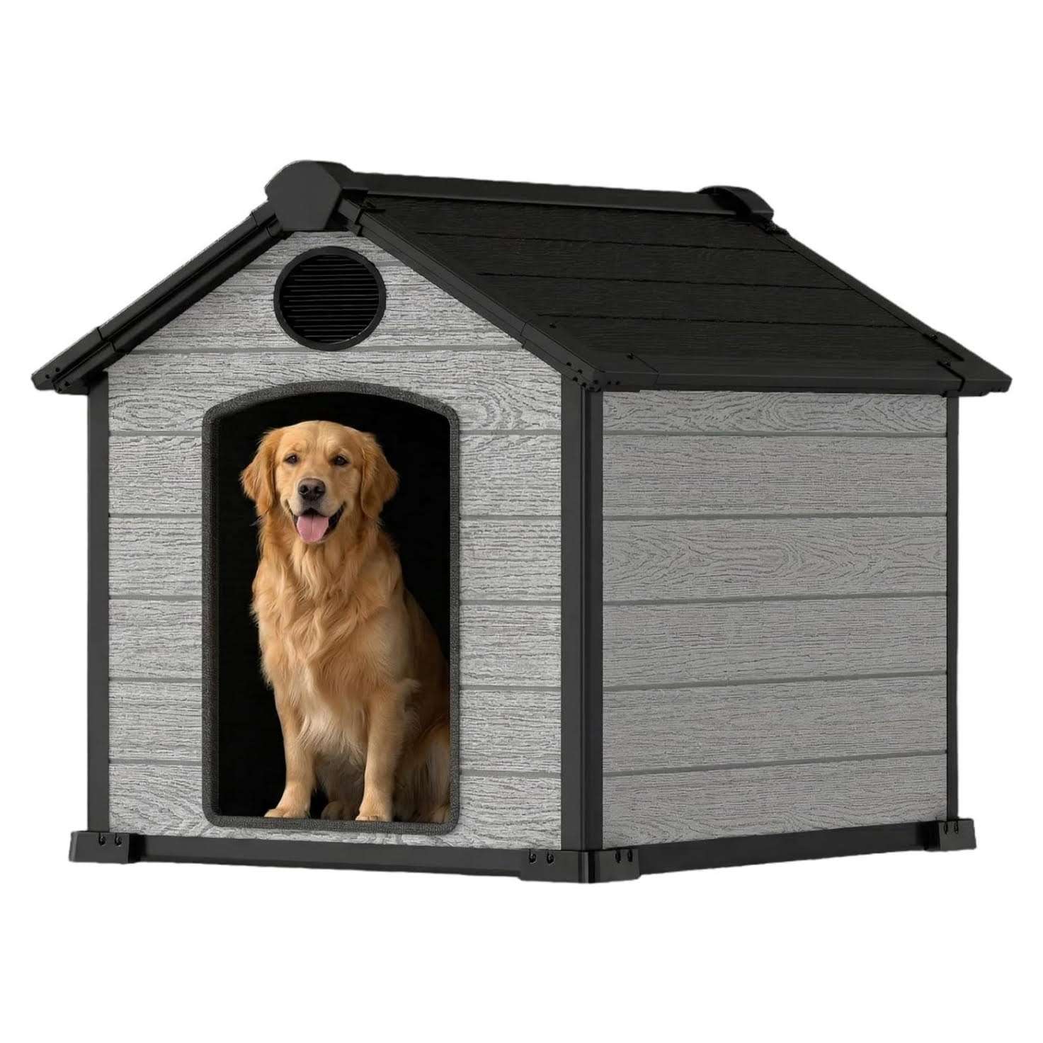 casa de plastico perros extra grande exterior resina impermeable clima extremo 117x102x102 centimetros ideal para chile