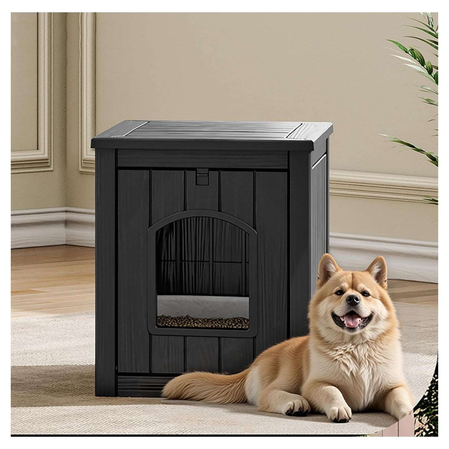 casa de plastico perros pequeños exterior interior diseño mueble impermeable 58x45x55 centimetros ideal para chile