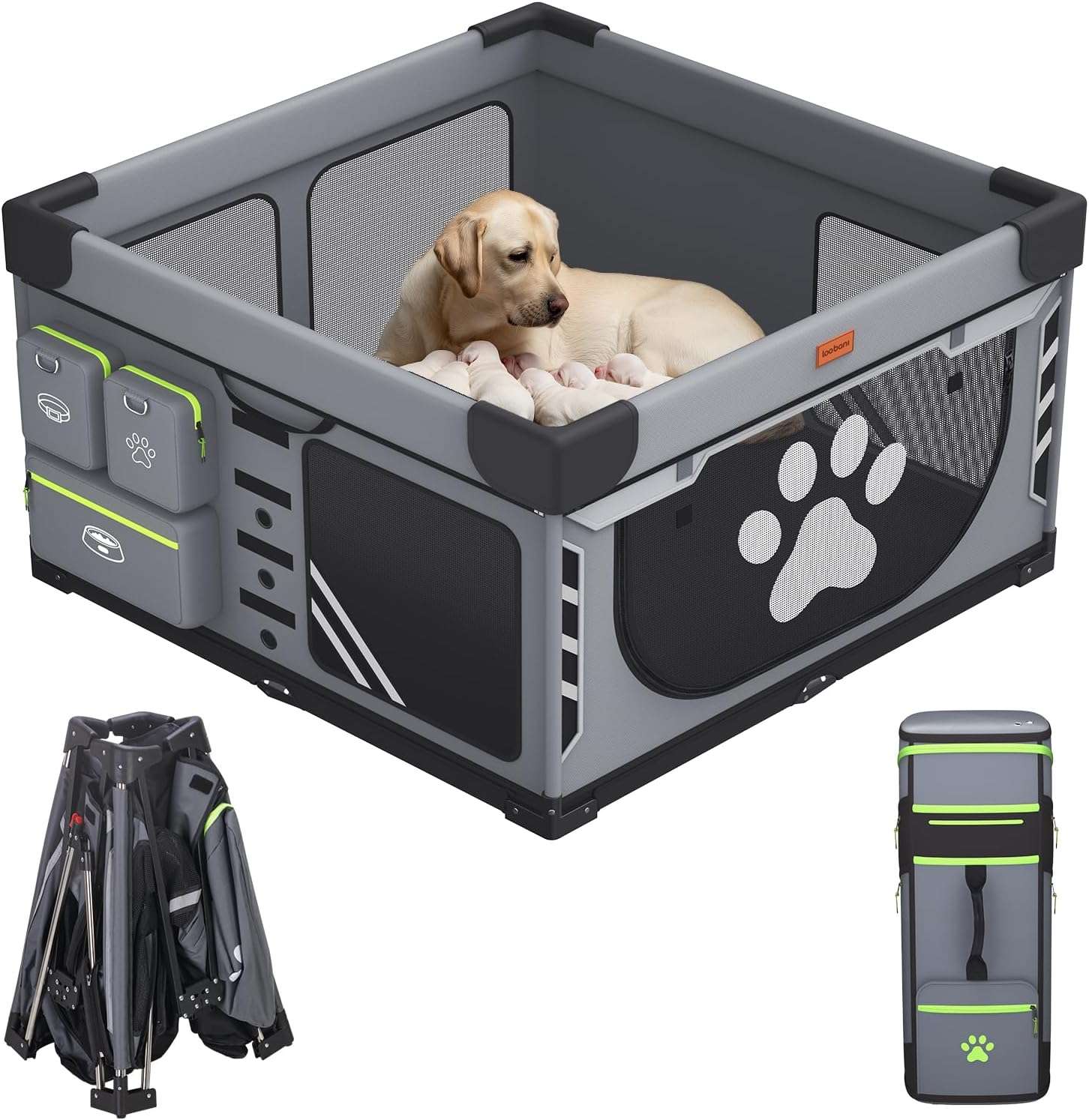 corralito plegable para perros loobani bolso transporte tela oxford 110x110x69 centimetros interior exterior ideal para chile