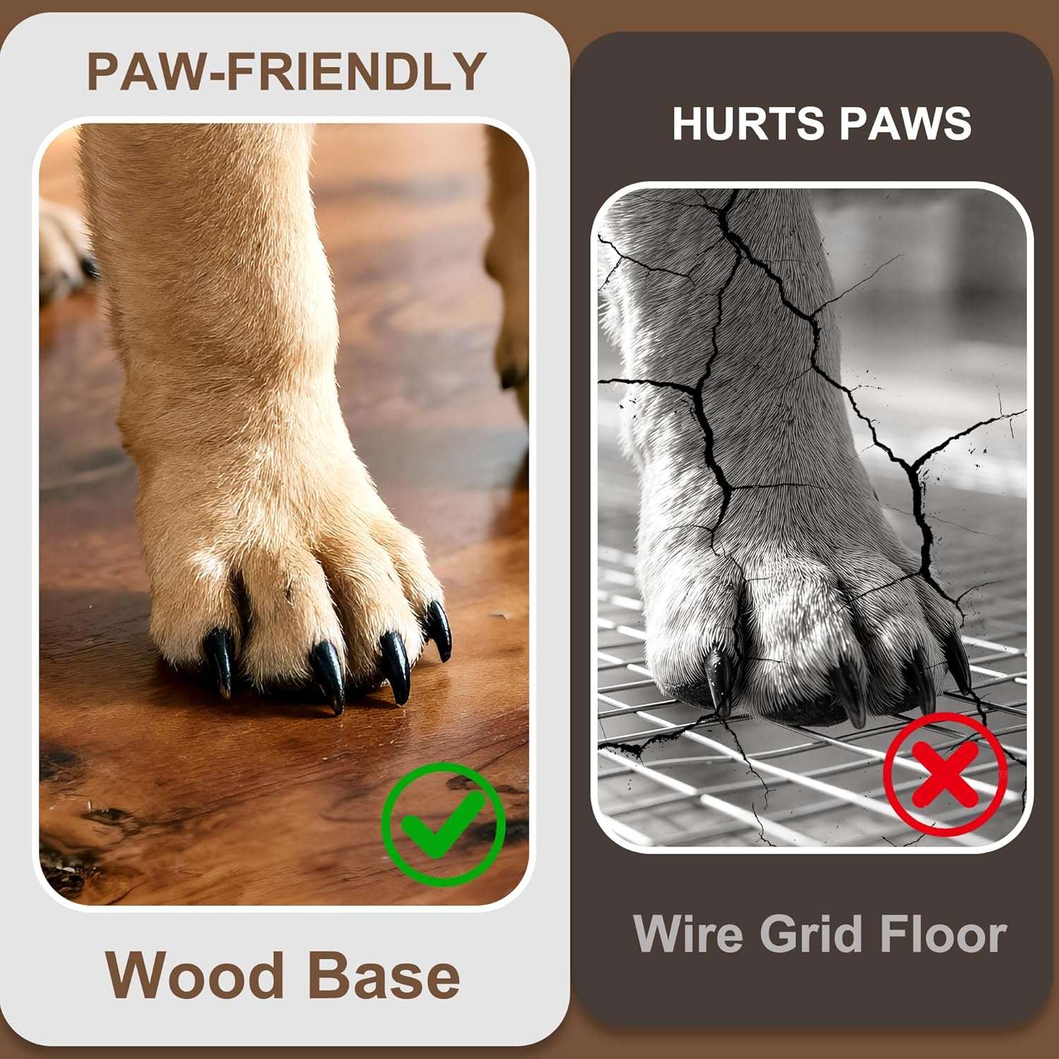 Jaula Mueble Para Perros Medianos Interior Con Comedero 110x50x72 cm - Imagen 9