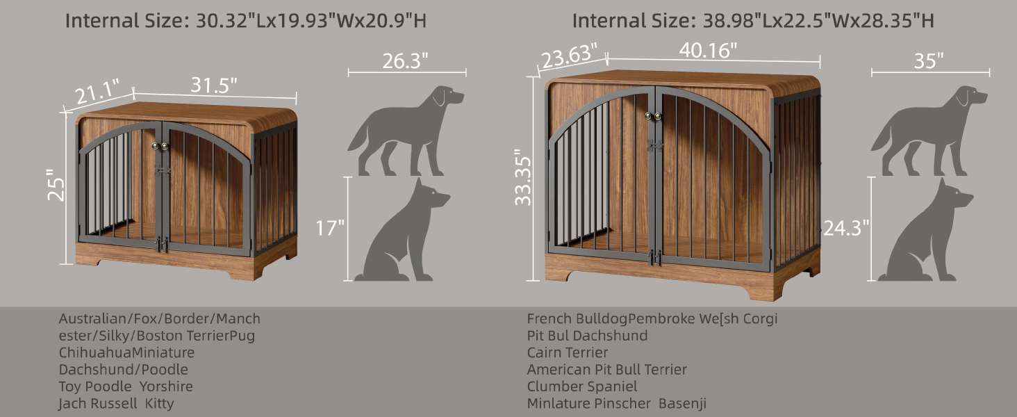 jaula mueble perros pequeños interior madera acero ventilada 80x54x64 centimetros ideal para chile